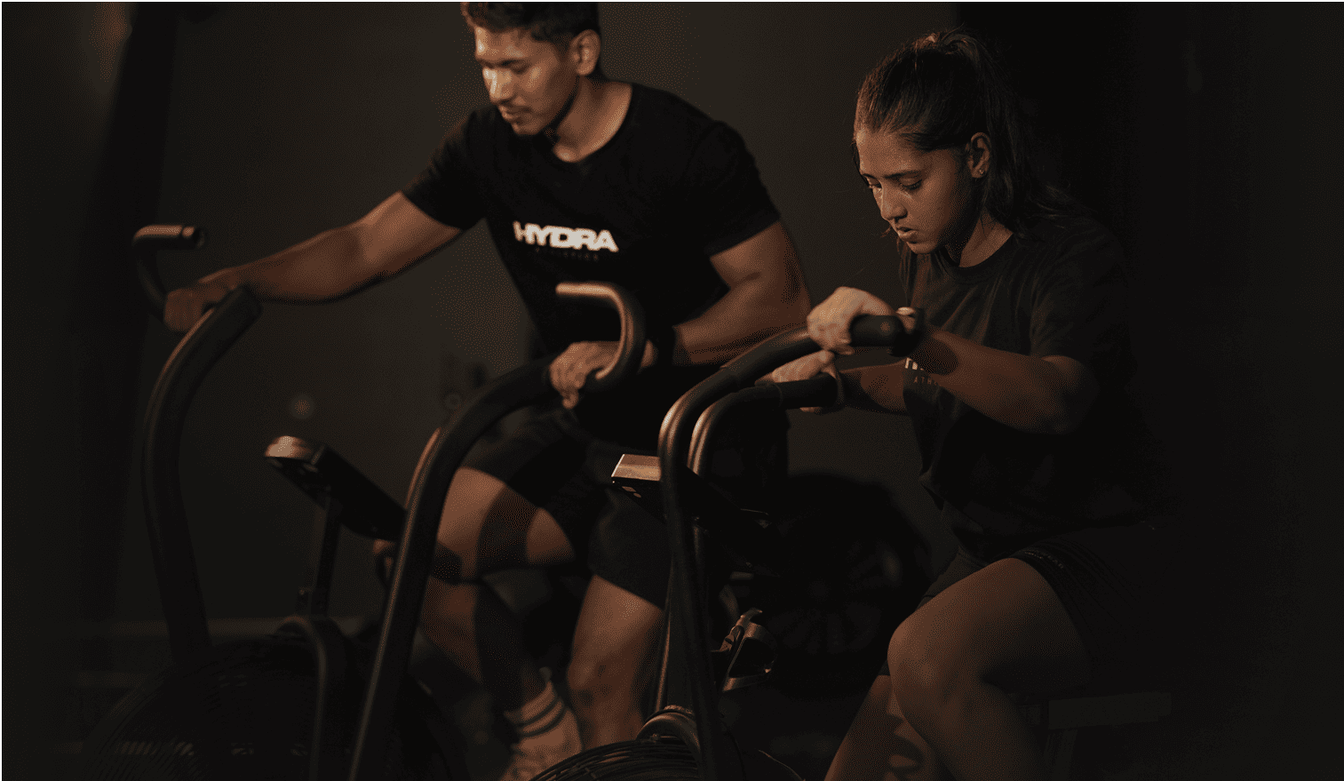 Athletes celebrating at the HYDRA Grit & Grind Challenge race finish line